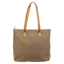 GUCCI Micro GG Supreme Tote Bag PVC Beige Gold Auth ep14645-2