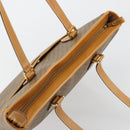 GUCCI Micro GG Supreme Tote Bag PVC Beige Gold Auth ep14645-6