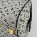 LOUIS VUITTON Monogram Mini Josephine PM Hand Bag Blue M92049 LV Auth ep14649-10
