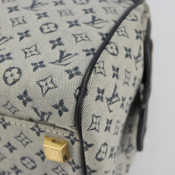 LOUIS VUITTON Monogram Mini Josephine PM Hand Bag Blue M92049 LV Auth ep14649