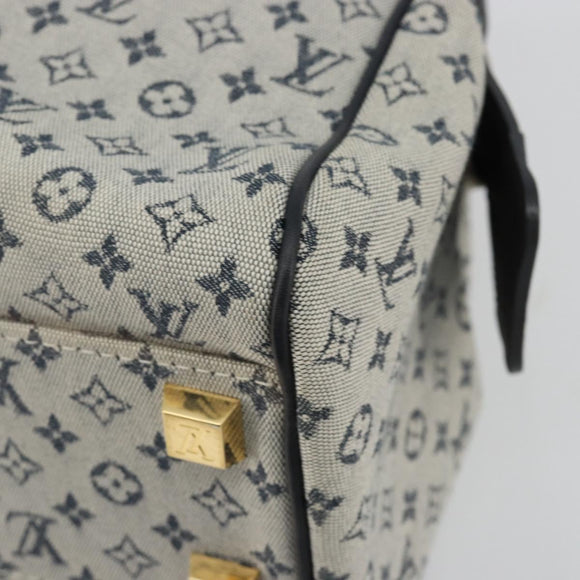 LOUIS VUITTON Monogram Mini Josephine PM Hand Bag Blue M92049 LV Auth ep14649