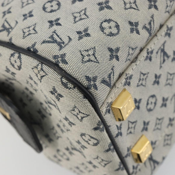 LOUIS VUITTON Monogram Mini Josephine PM Hand Bag Blue M92049 LV Auth ep14649