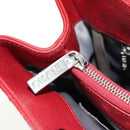 CHANEL GST Matelasse Chain Tote Bag Caviar Skin Red Silver CC Auth ep14654V-20