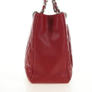 CHANEL GST Matelasse Chain Tote Bag Caviar Skin Red Silver CC Auth ep14654V-3