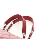 CHANEL GST Matelasse Chain Tote Bag Caviar Skin Red Silver CC Auth ep14654V-8