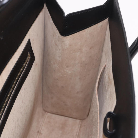 Christian Dior Hand Bag Leather Black Auth ep14660