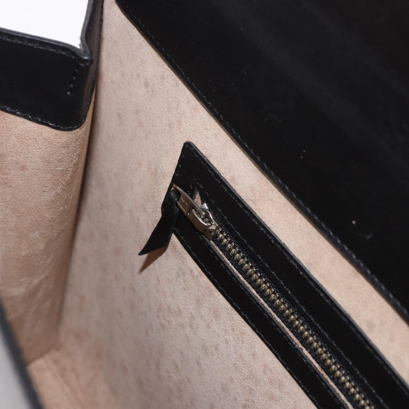 Christian Dior Hand Bag Leather Black Auth ep14660