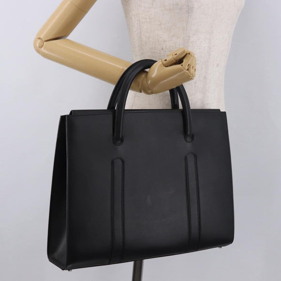 Christian Dior Hand Bag Leather Black Auth ep14660