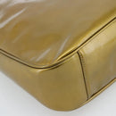 GUCCI Bamboo Hand Bag Patent leather Gold Auth ep14663-16