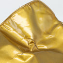 GUCCI Bamboo Hand Bag Patent leather Gold Auth ep14663-10