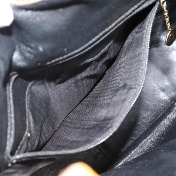 GUCCI Bamboo Hand Bag Patent leather Gold Auth ep14663