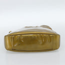 GUCCI Bamboo Hand Bag Patent leather Gold Auth ep14663-5