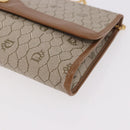 Christian Dior Honeycomb Canvas Chain Shoulder Bag PVC Black Gold Auth ep14665-14