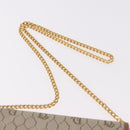 Christian Dior Honeycomb Canvas Chain Shoulder Bag PVC Black Gold Auth ep14665-7