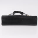 Christian Dior Hand Bag Leather Black Gold Auth ep14672-10