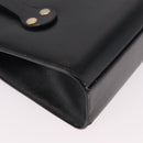 Christian Dior Hand Bag Leather Black Gold Auth ep14672-13