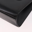 Christian Dior Hand Bag Leather Black Gold Auth ep14672-14