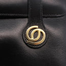 Christian Dior Hand Bag Leather Black Gold Auth ep14672-15