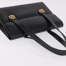 Christian Dior Hand Bag Leather Black Gold Auth ep14672-6