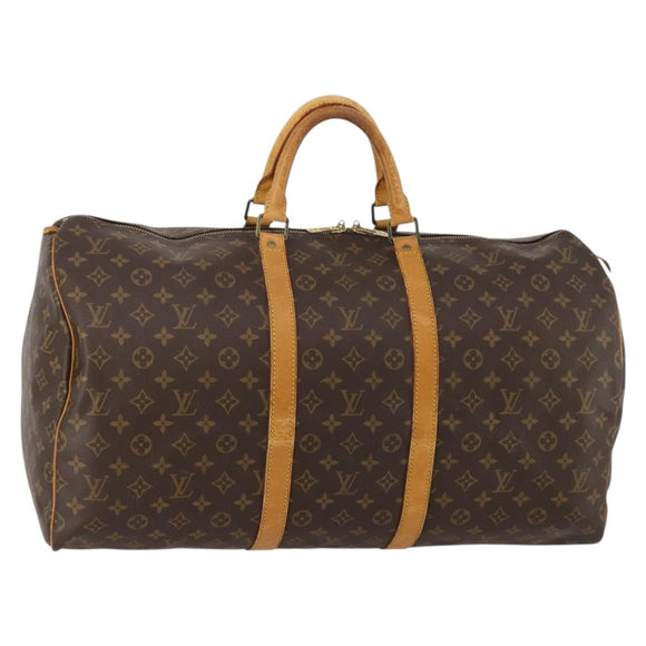 LOUIS VUITTON Monogram Keepall 55 Boston Bag M41424 LV Auth ep14676