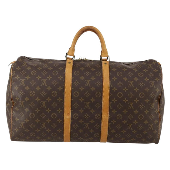 LOUIS VUITTON Monogram Keepall 55 Boston Bag M41424 LV Auth ep14676