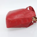 GUCCI Bamboo Hand Bag Leather 2way Red Gold Auth ep14677-4