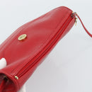 Christian Dior Shoulder Bag Leather Red Gold Auth ep14679-6