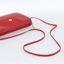 Christian Dior Shoulder Bag Leather Red Gold Auth ep14679-7