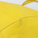 CELINE Horizontalkava Tote Bag Leather Yellow Gold Auth ep14681-10