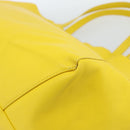 CELINE Horizontalkava Tote Bag Leather Yellow Gold Auth ep14681-12