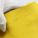 CELINE Horizontalkava Tote Bag Leather Yellow Gold Auth ep14681-14
