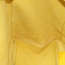 CELINE Horizontalkava Tote Bag Leather Yellow Gold Auth ep14681-18