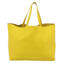 CELINE Horizontalkava Tote Bag Leather Yellow Gold Auth ep14681-2