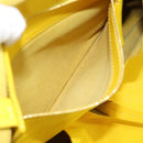 CELINE Horizontalkava Tote Bag Leather Yellow Gold Auth ep14681-20