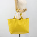 CELINE Horizontalkava Tote Bag Leather Yellow Gold Auth ep14681-22