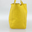 CELINE Horizontalkava Tote Bag Leather Yellow Gold Auth ep14681-4