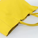 CELINE Horizontalkava Tote Bag Leather Yellow Gold Auth ep14681-6