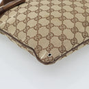 GUCCI GG Canvas Shoulder Bag Beige Silver 90476 Auth ep14683-11