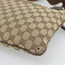 GUCCI GG Canvas Shoulder Bag Beige Silver 90476 Auth ep14683-12