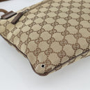 GUCCI GG Canvas Shoulder Bag Beige Silver 90476 Auth ep14683-13
