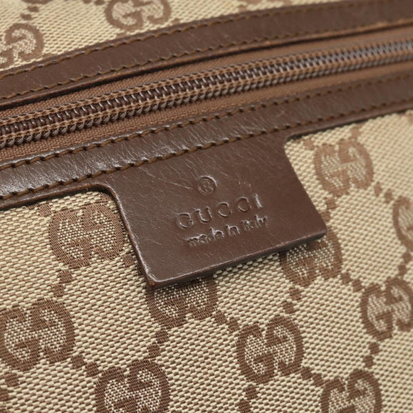GUCCI GG Canvas Shoulder Bag Beige Silver 90476 Auth ep14683