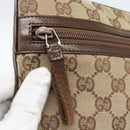 GUCCI GG Canvas Shoulder Bag Beige Silver 90476 Auth ep14683-16