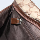 GUCCI GG Canvas Shoulder Bag Beige Silver 90476 Auth ep14683-21
