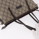 GUCCI GG Supreme Hand Bag PVC Beige Gold 353440 Auth ep14684-15