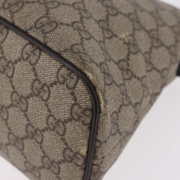 GUCCI GG Supreme Hand Bag PVC Beige Gold 353440 Auth ep14684