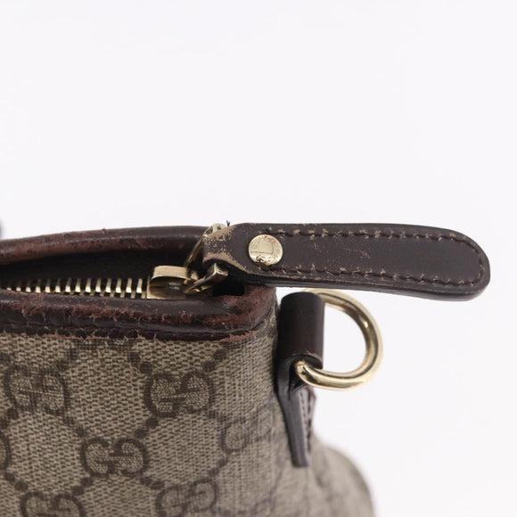 GUCCI GG Supreme Hand Bag PVC Beige Gold 353440 Auth ep14684