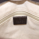 GUCCI GG Supreme Hand Bag PVC Beige Gold 353440 Auth ep14684-23