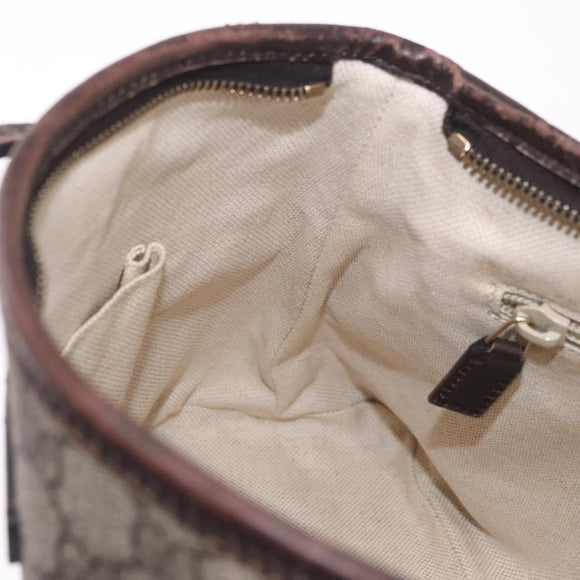 GUCCI GG Supreme Hand Bag PVC Beige Gold 353440 Auth ep14684