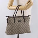 GUCCI GG Supreme Hand Bag PVC Beige Gold 353440 Auth ep14684-28