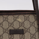 GUCCI GG Supreme Hand Bag PVC Beige Gold 353440 Auth ep14684-2